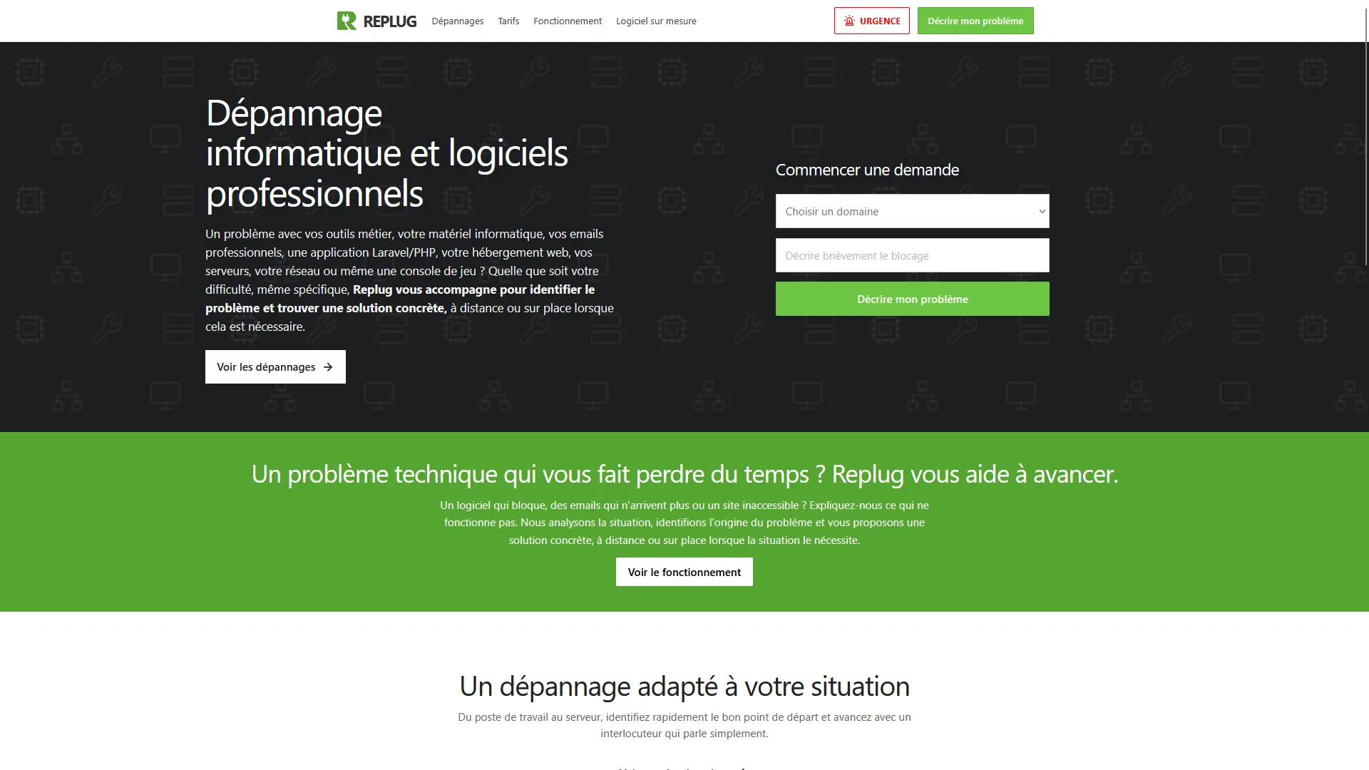 Replug — Page d'accueil